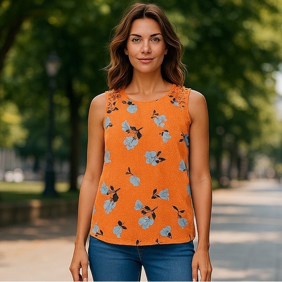 NWT Daniel Rainn x Anthropologie Women’s Sleeveless Tank Top with Lace Inset - Picture 1 of 6
